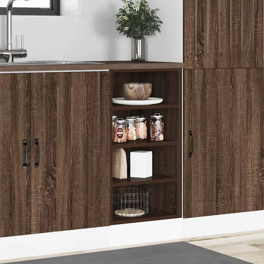Meuble bas "Riga" Chêne brun 40 x 44,5 x 81,5 cm Bois d'ingénierie - 3