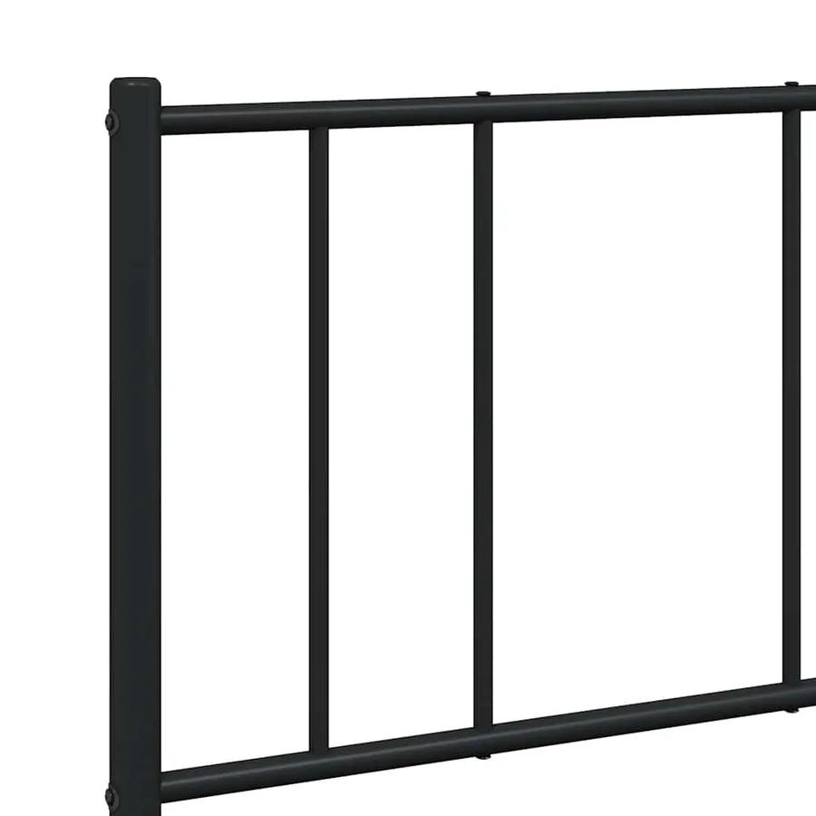 Cadre de lit métal sans matelas avec pied de lit noir 135x190cm - 9
