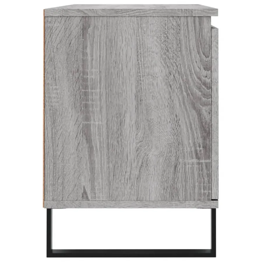 Meuble TV sonoma gris 104x35x50 cm bois d'ingénierie - 7