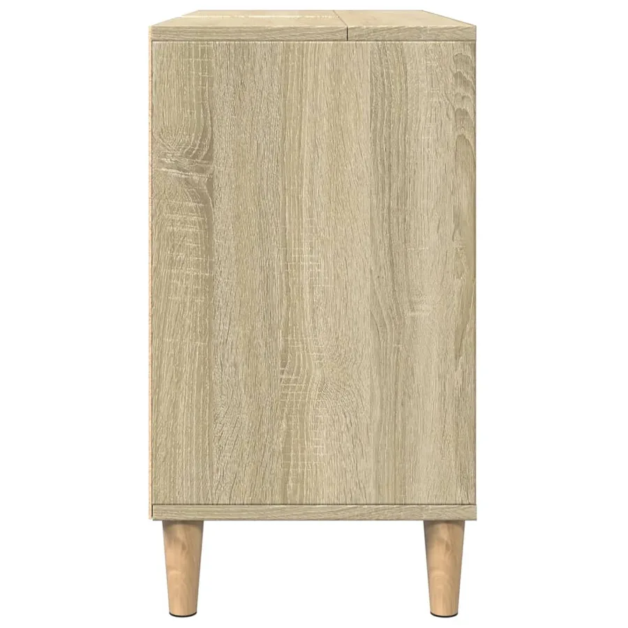 Armoire salle de bain chêne sonoma 80x33x60cm bois d'ingénierie - 7