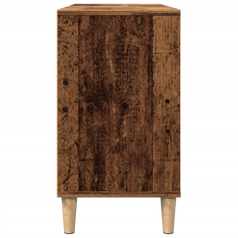 Armoire de salle de bain vieux bois 80x33x60 cm bois ingénierie - 7