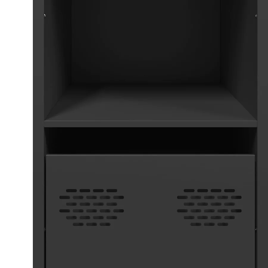 Buffet noir 101,5x39x73,5 cm acier laminé à froid - 10