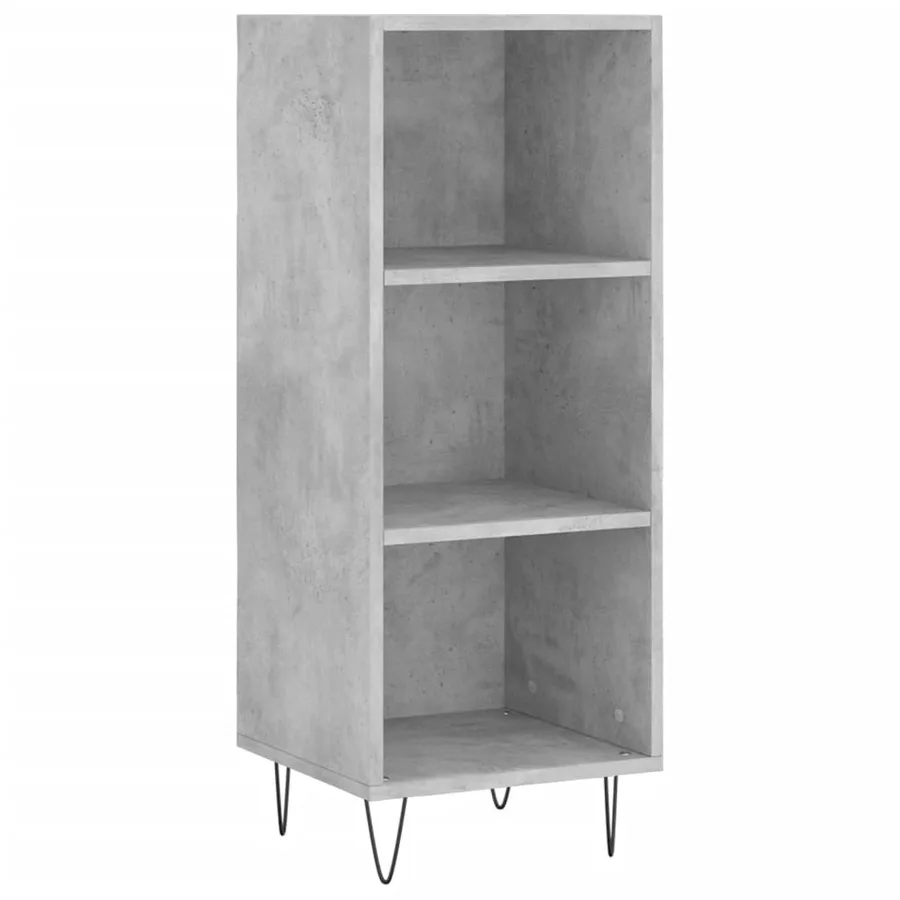 Buffet gris béton 34,5x32,5x90 cm bois d'ingénierie - 2