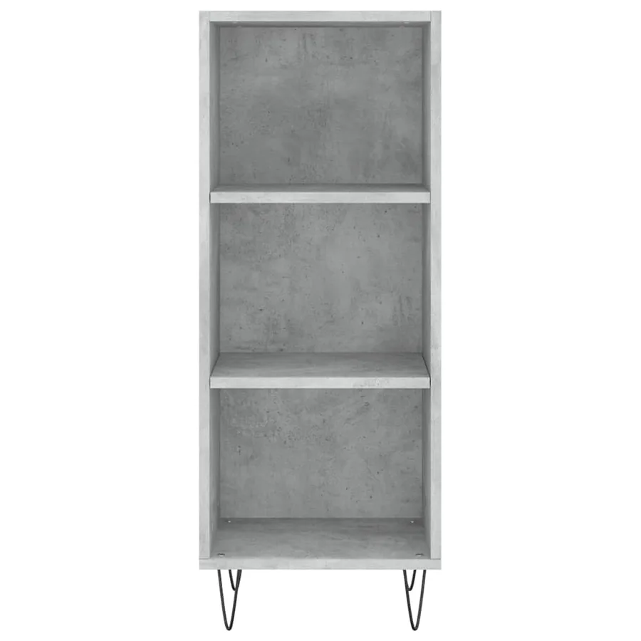 Buffet gris béton 34,5x32,5x90 cm bois d'ingénierie - 4