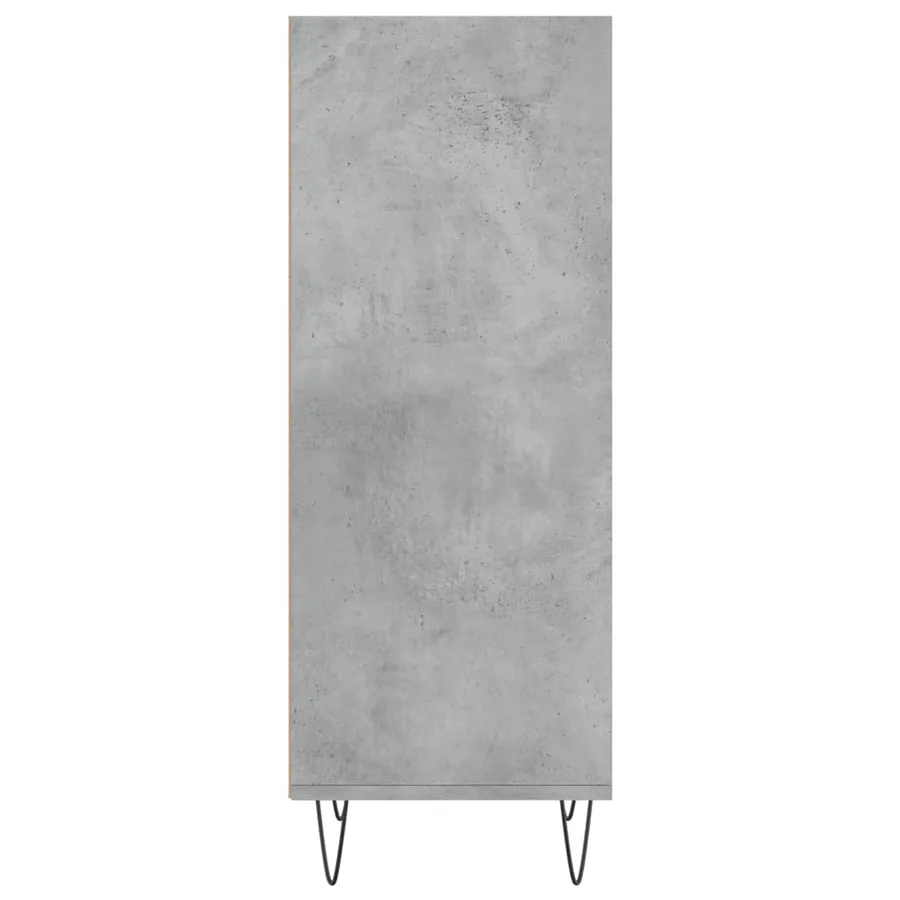 Buffet gris béton 34,5x32,5x90 cm bois d'ingénierie - 5