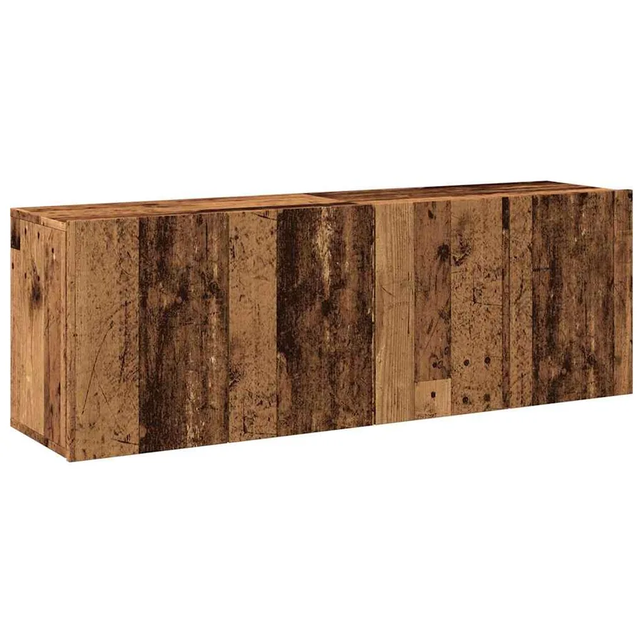 Meubles TV muraux 2 pcs vieux bois 60x30x41 cm - 2