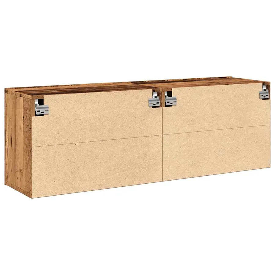 Meubles TV muraux 2 pcs vieux bois 60x30x41 cm - 8