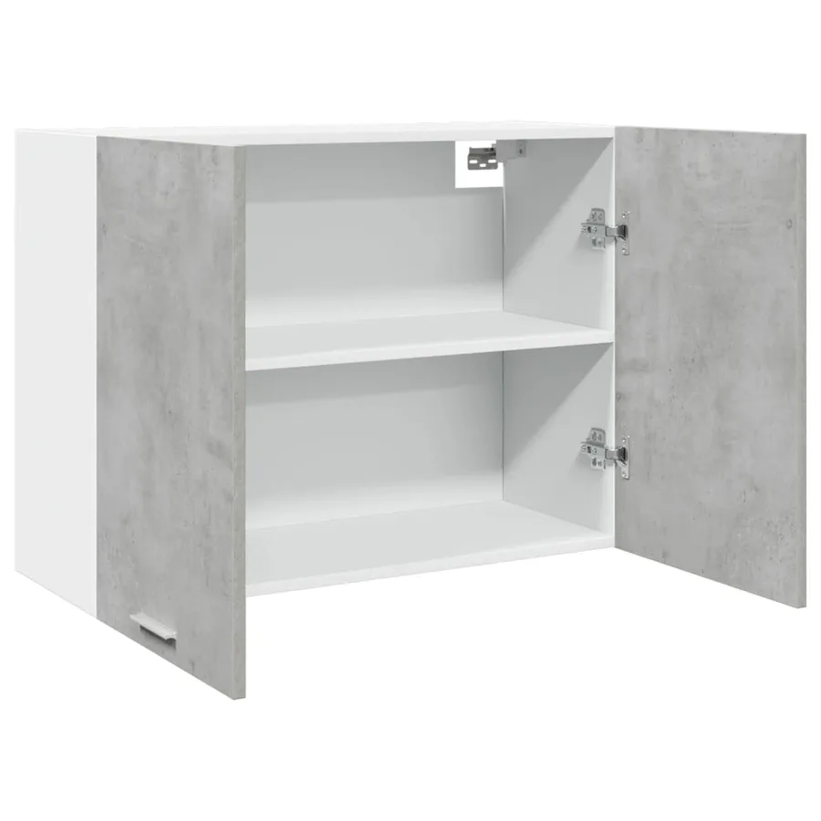 Armoire suspendue "Lyon" Gris béton 80 x 31 x 60 cm Bois d'ingénierie - 5