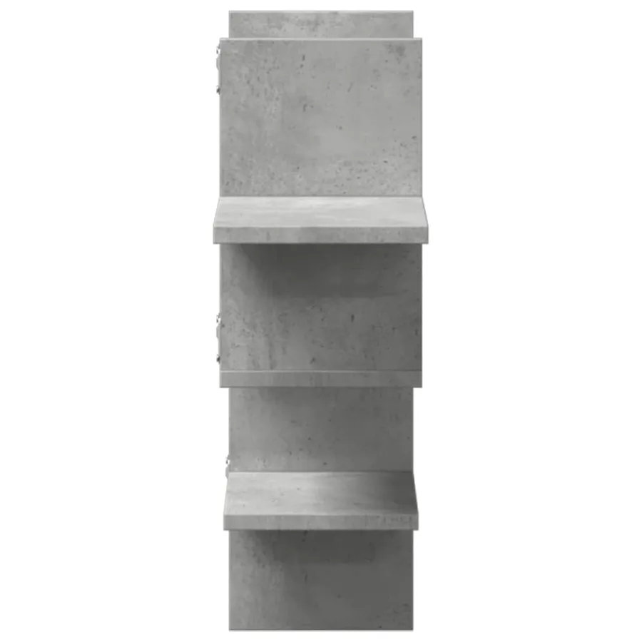Étagère murale gris béton 124,5x18x60,5 cm bois d'ingénierie - 5