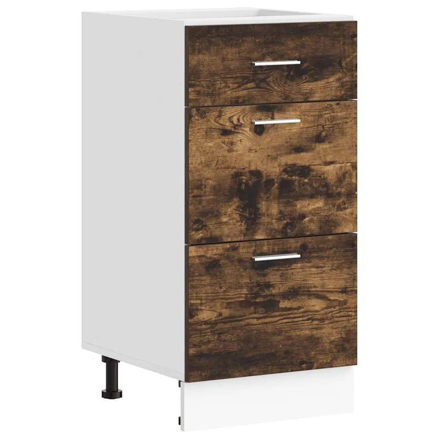 Meuble bas "Lyon" Chêne fumé 40 x 46 x 81,5 cm Bois d'ingénierie - 2