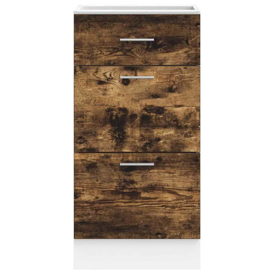 Meuble bas "Lyon" Chêne fumé 40 x 46 x 81,5 cm Bois d'ingénierie - 4