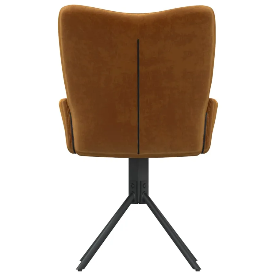 Chaises pivotantes à manger lot de 2 Marron Velours - 7