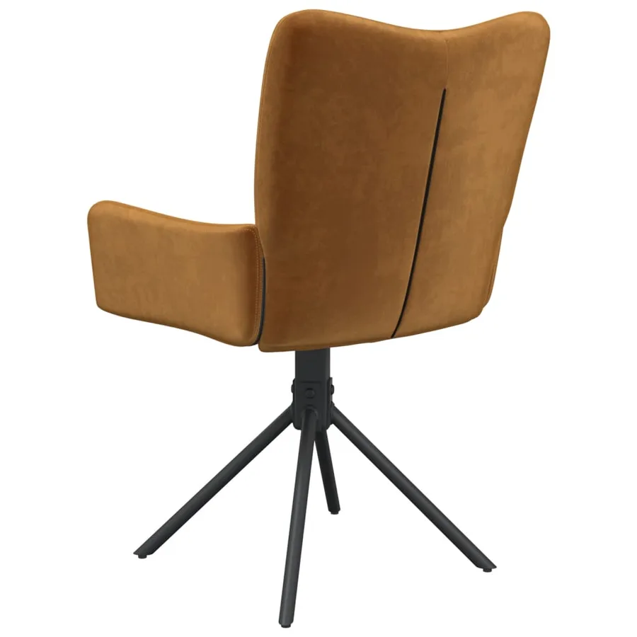 Chaises pivotantes à manger lot de 2 Marron Velours - 8