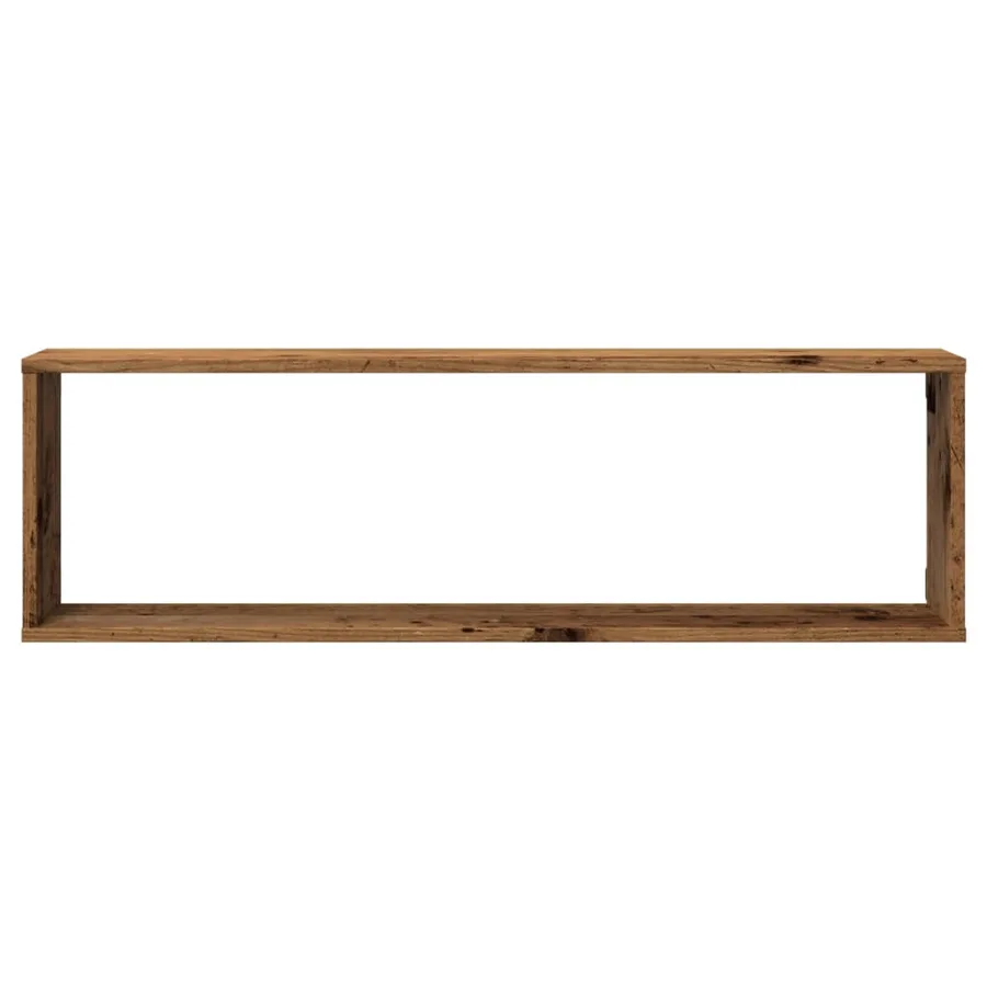 Étagères cube murales 2 pcs vieux bois 100x15x30 cm - 5