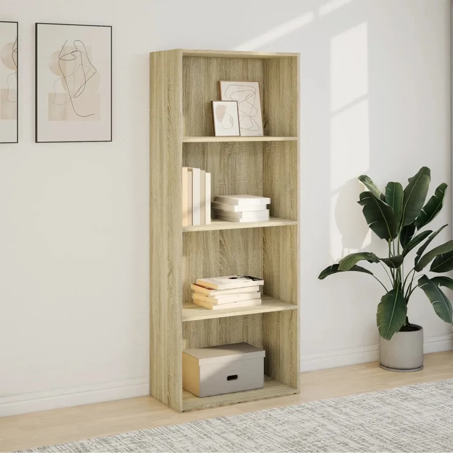 Bibliothèque chêne sonoma 60x30x152 cm bois d'ingénierie - 3