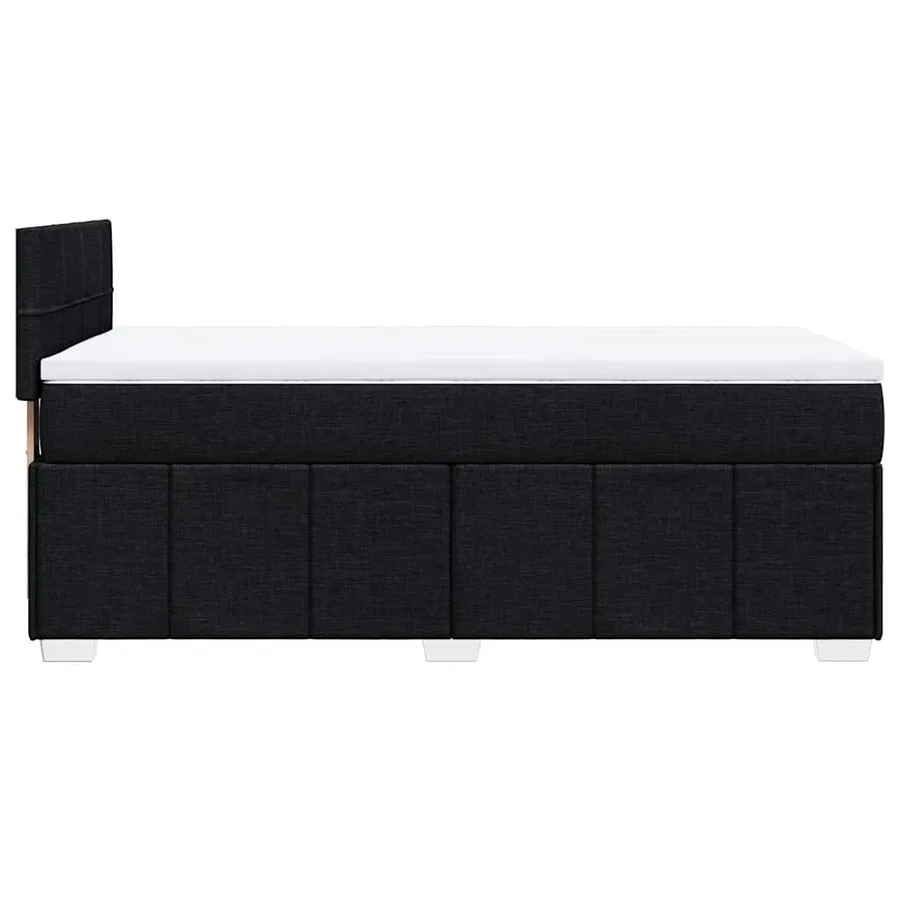 Sommier à lattes de lit et matelas Noir 80x200 cm Tissu - 9