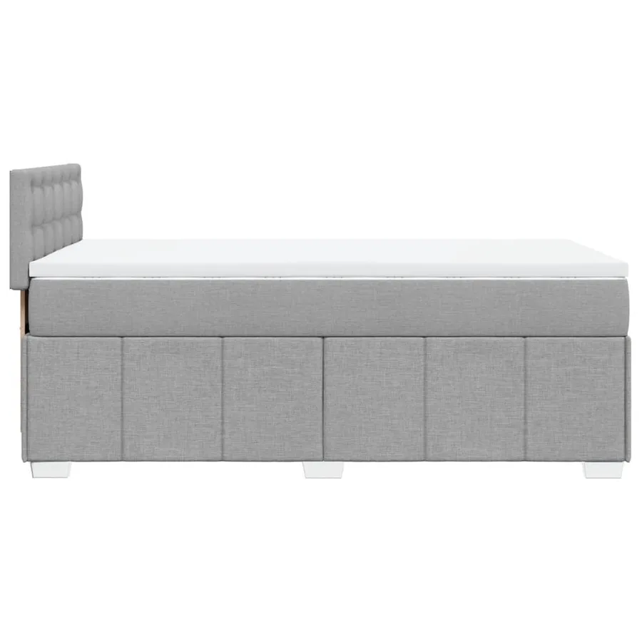 Sommier à lattes de lit avec matelas Gris clair 90x200 cm Tissu - 5