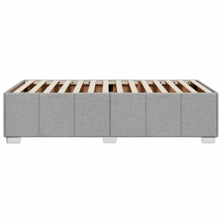 Cadre de lit sans matelas gris clair 90x200 cm tissu - 5