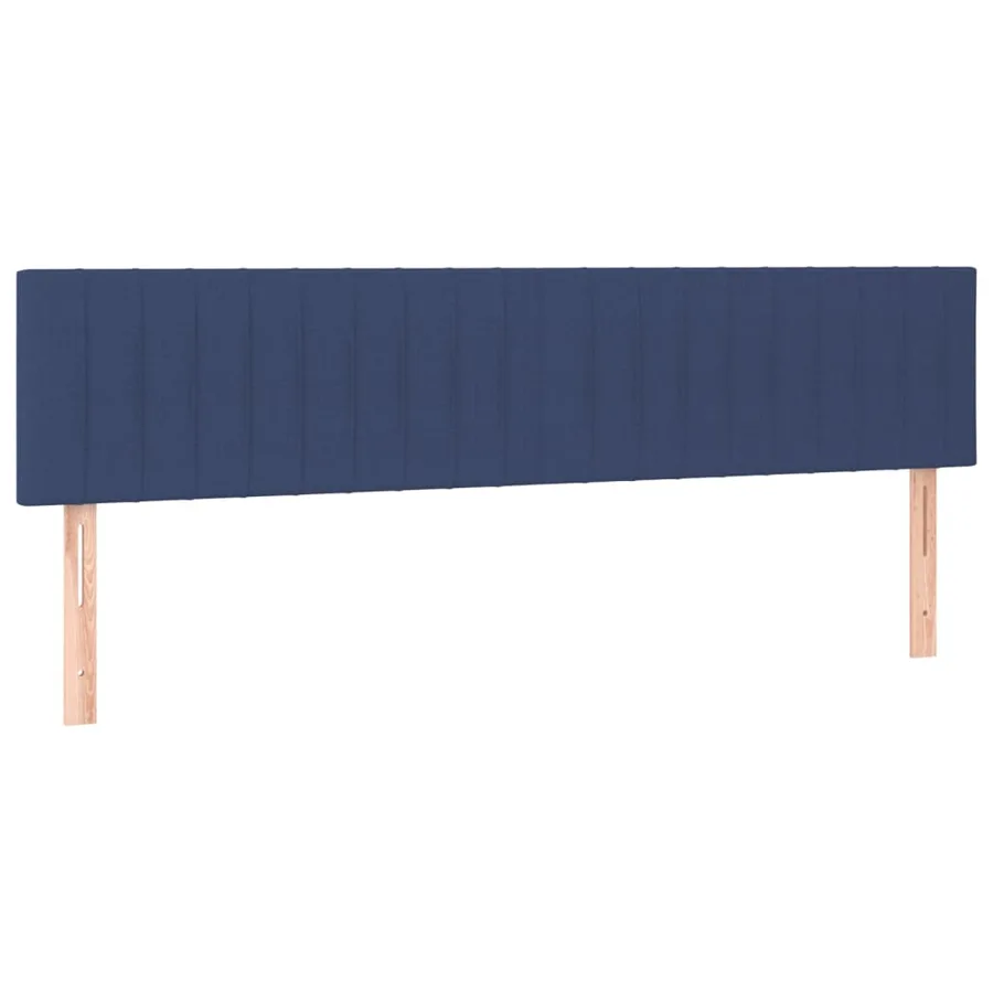 Sommier à lattes de lit avec matelas Bleu 200x200 cm Tissu - 6
