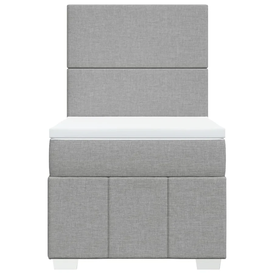Sommier à lattes de lit et matelas Gris clair 90x190 cm Tissu - 6