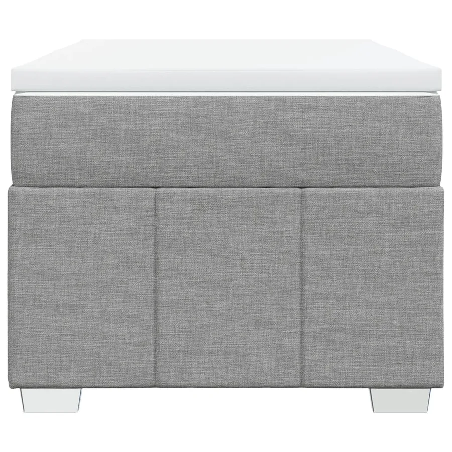 Sommier à lattes de lit et matelas Gris clair 90x190 cm Tissu - 4