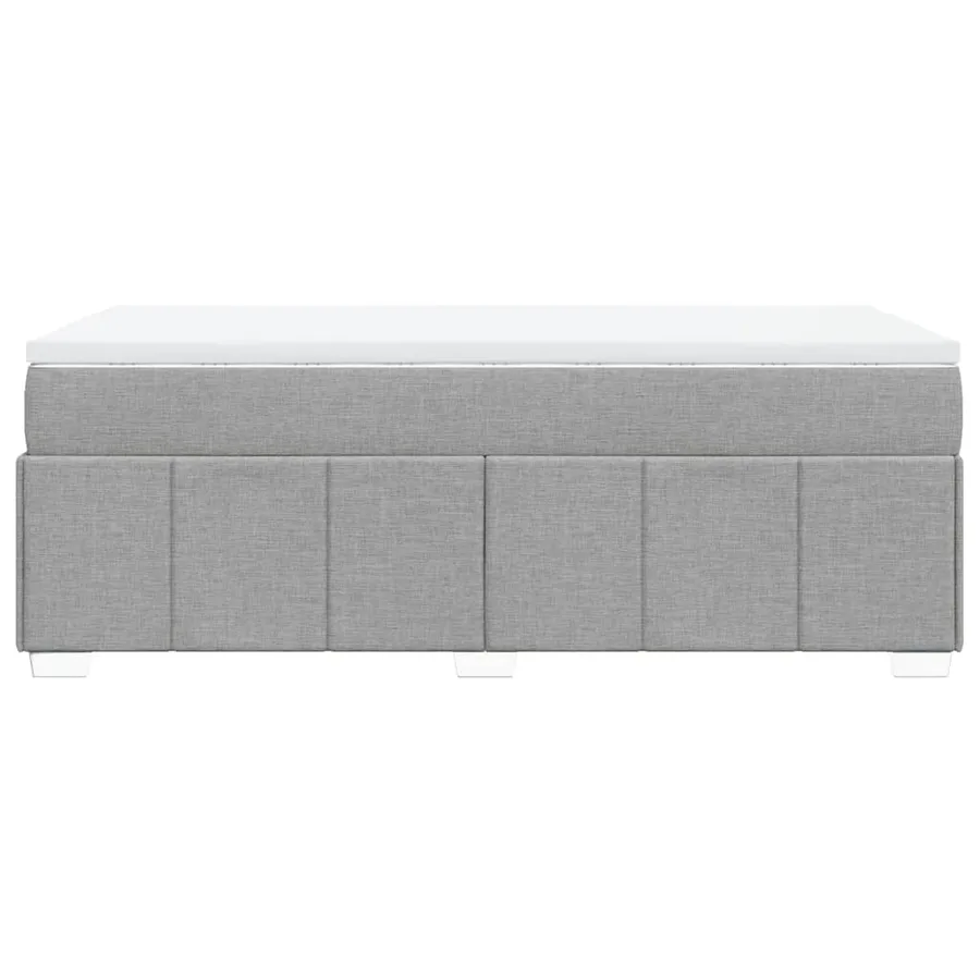 Sommier à lattes de lit et matelas Gris clair 90x190 cm Tissu - 8