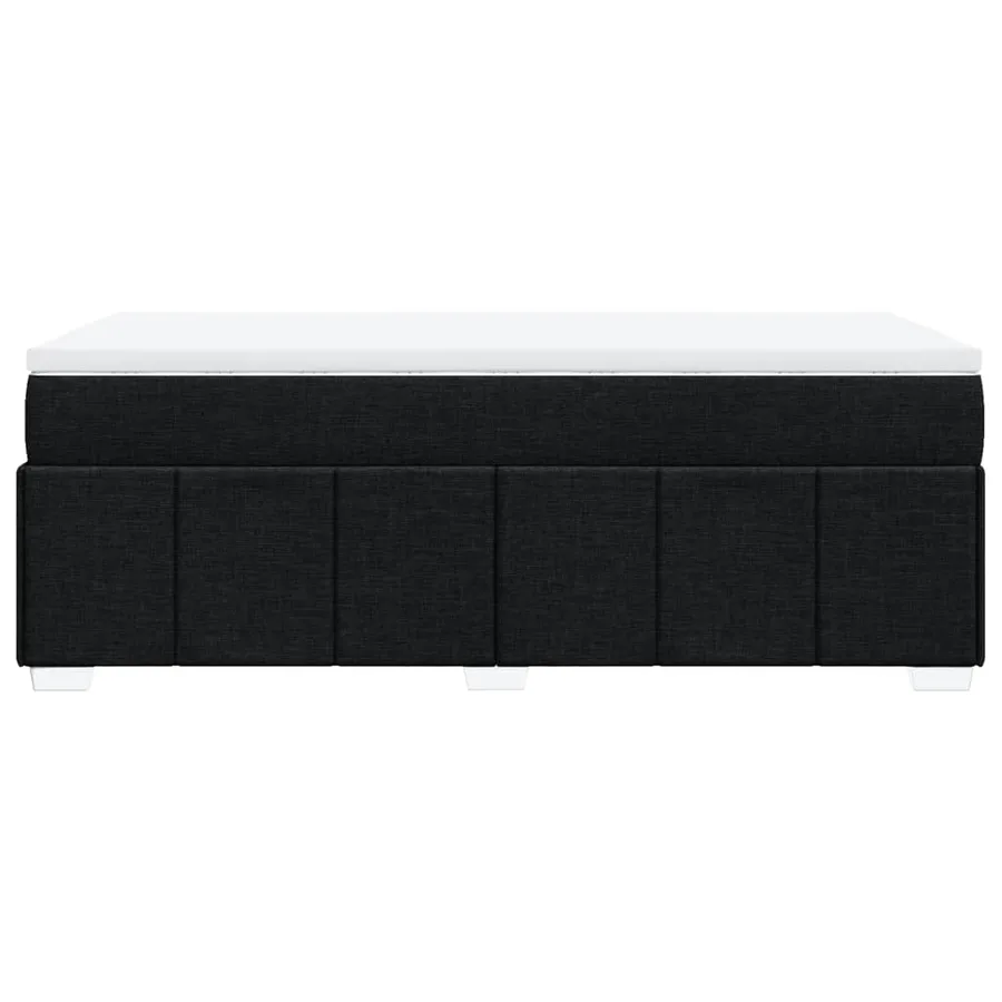 Sommier à lattes de lit avec matelas Noir 90x190 cm Tissu - 8