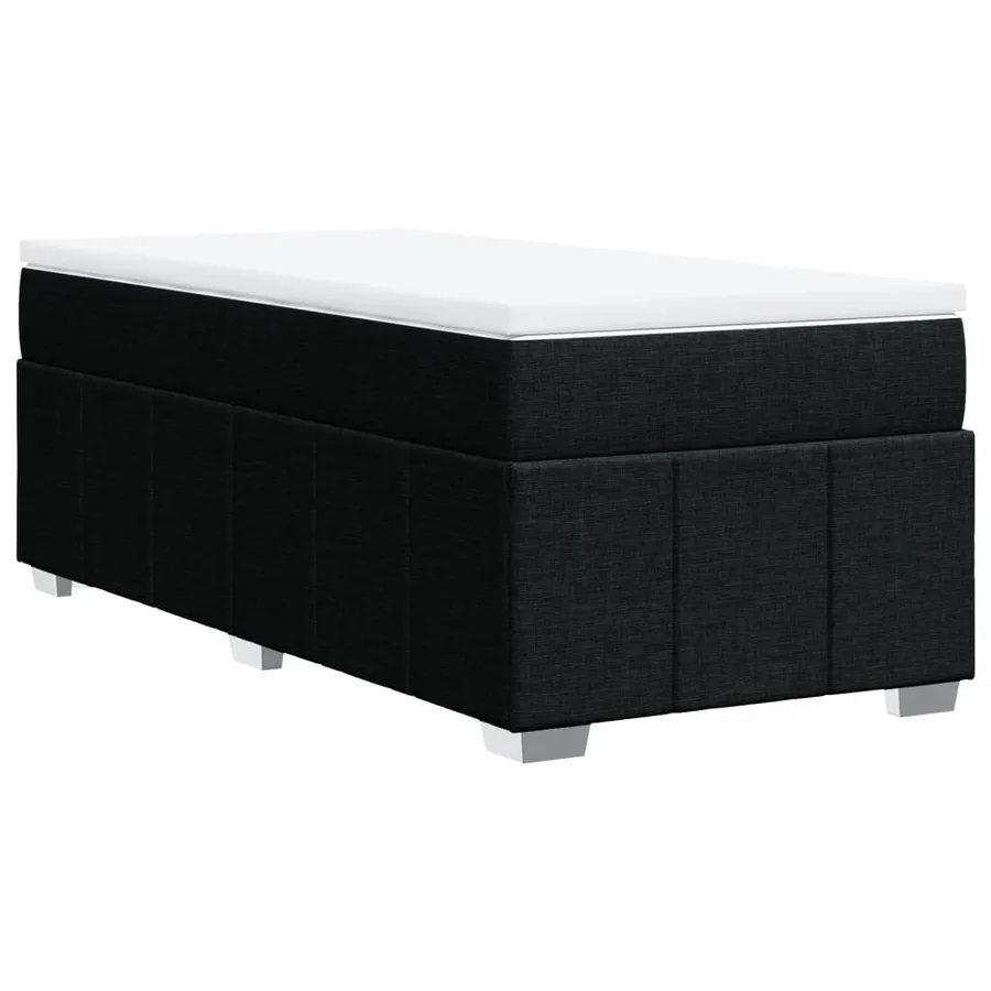 Sommier à lattes de lit avec matelas Noir 90x190 cm Tissu - 9
