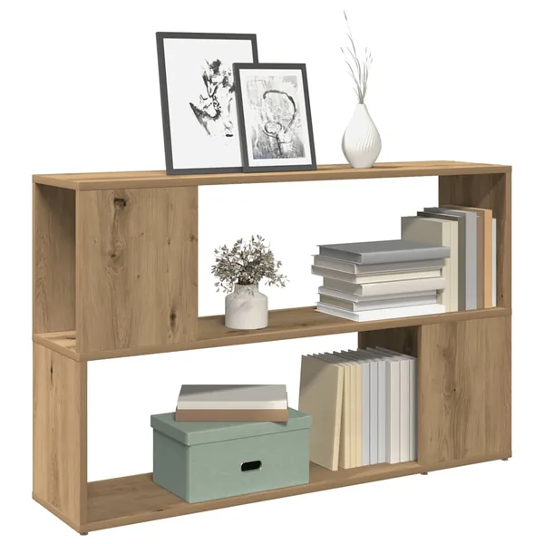 Bibliothèque chêne artisanal 100x24x63 cm bois d'ingénierie