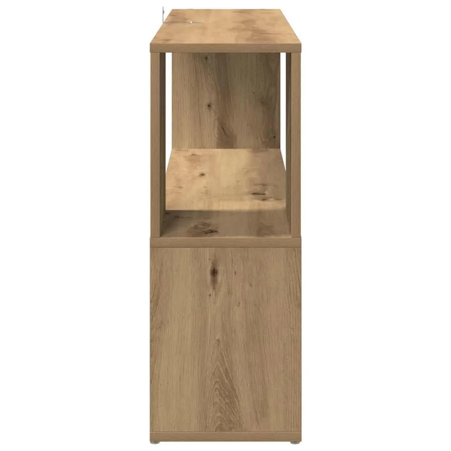 Bibliothèque chêne artisanal 100x24x63 cm bois d'ingénierie - 5