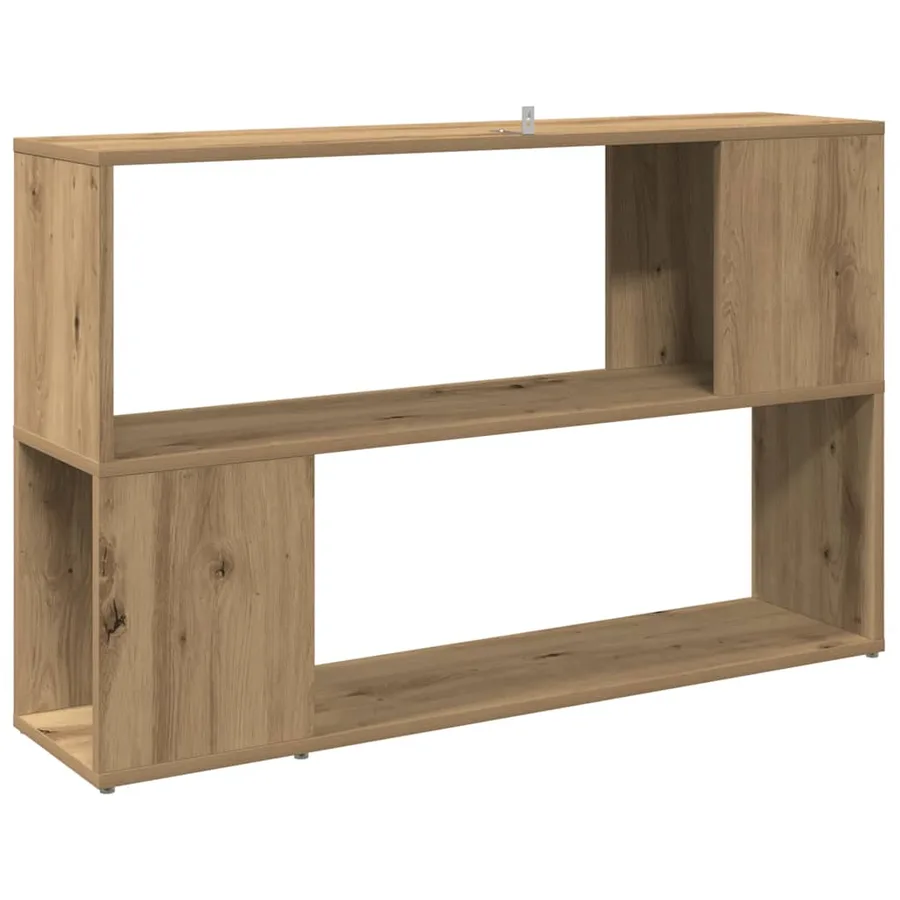 Bibliothèque chêne artisanal 100x24x63 cm bois d'ingénierie - 6