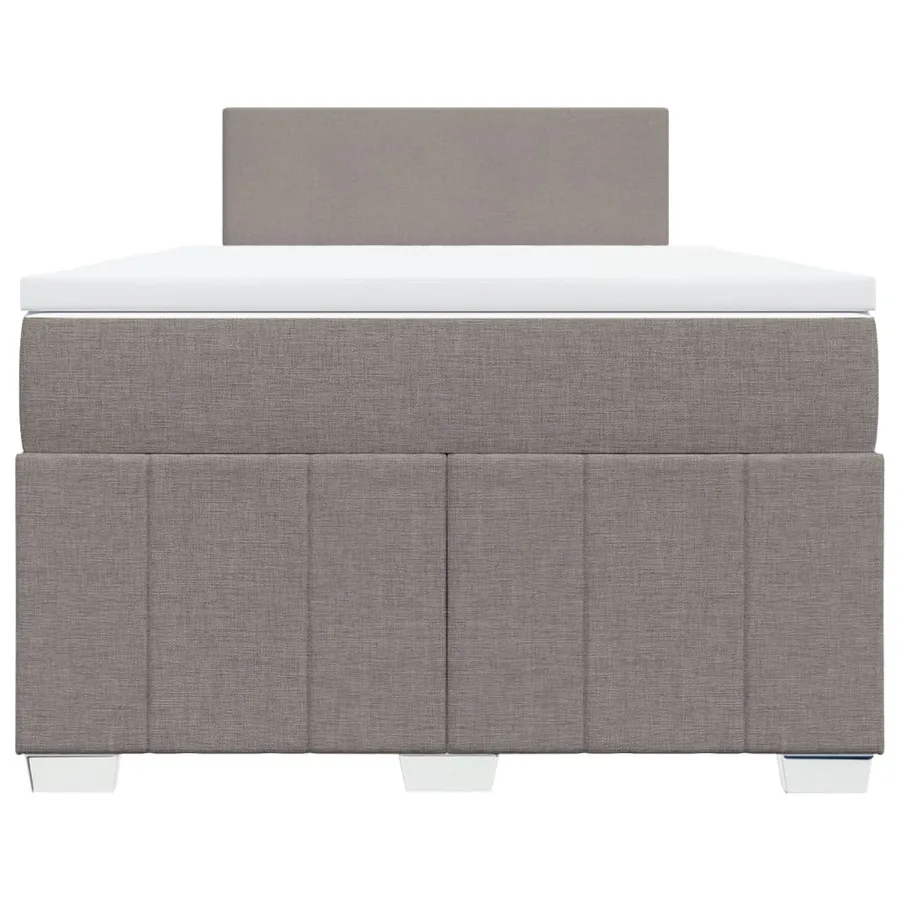 Sommier à lattes de lit avec matelas taupe 120x190 cm tissu - 6