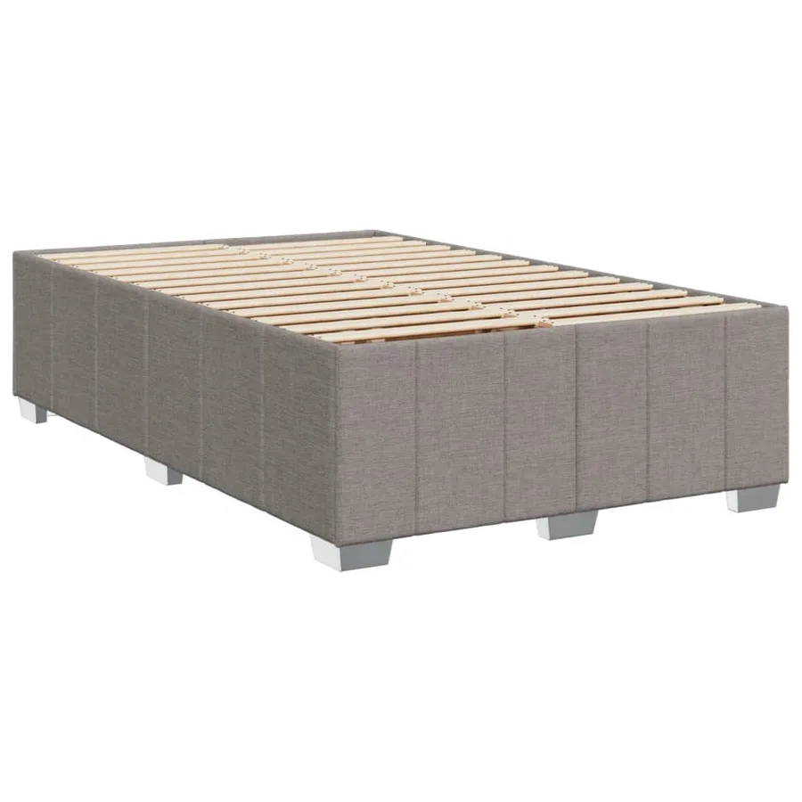 Sommier à lattes de lit avec matelas taupe 120x190 cm tissu - 8