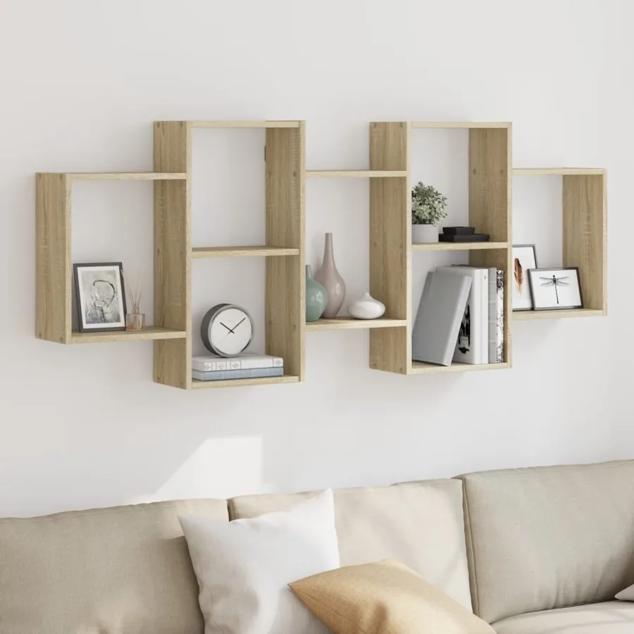 Étagère murale chêne sonoma 159x18x65 cm bois d'ingénierie