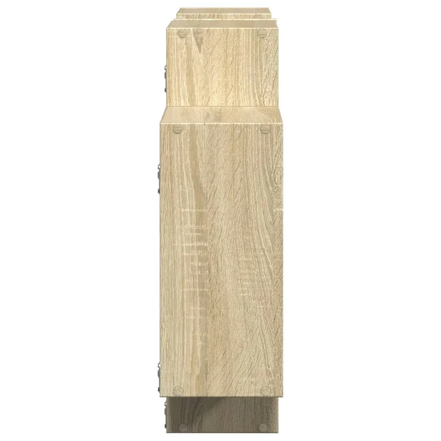 Étagère murale chêne sonoma 159x18x65 cm bois d'ingénierie - 5