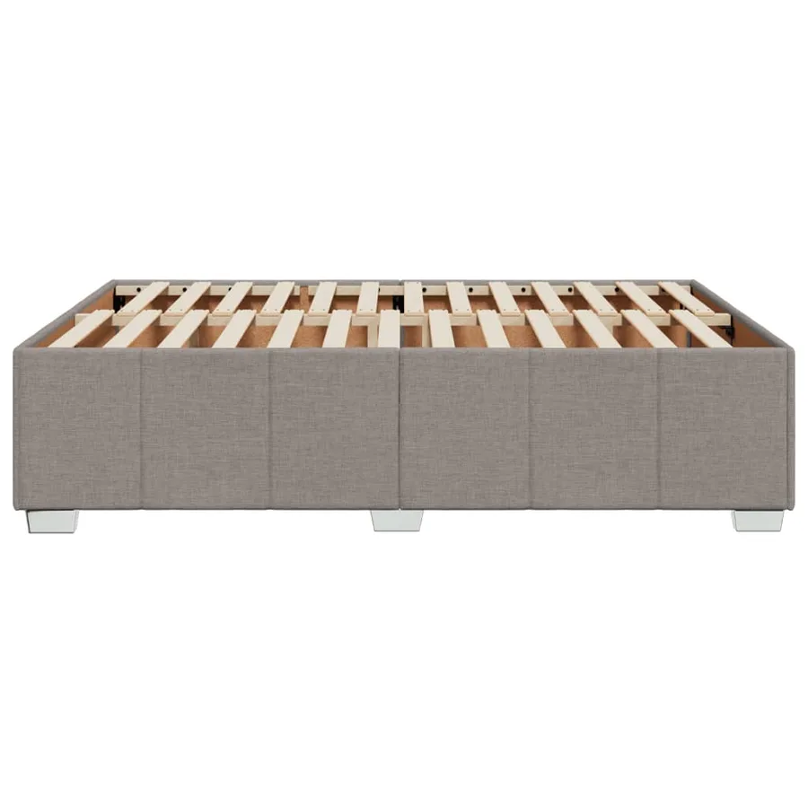Cadre de lit sans matelas taupe 160x200 cm tissu - 5