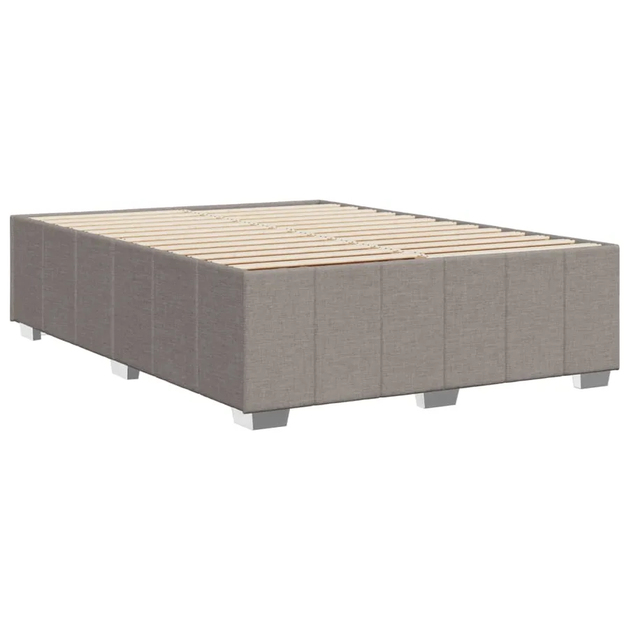 Cadre de lit sans matelas taupe 160x200 cm tissu - 6