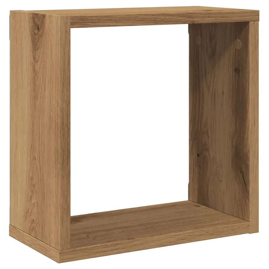 Étagères cube murales 4 pcs chêne artisanal bois d'ingénierie - 4