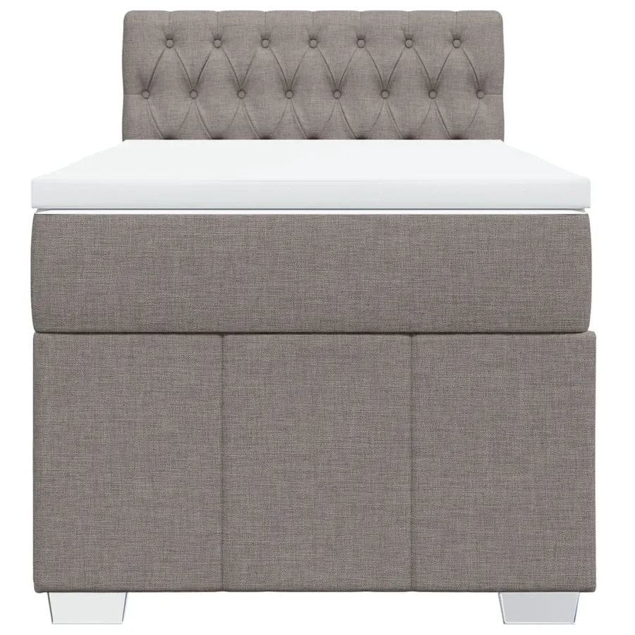 Sommier à lattes de lit avec matelas Taupe 90x190 cm Tissu - 6