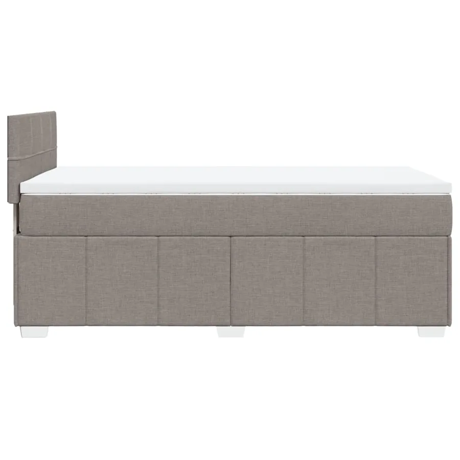 Sommier à lattes de lit avec matelas Taupe 90x190 cm Tissu - 5