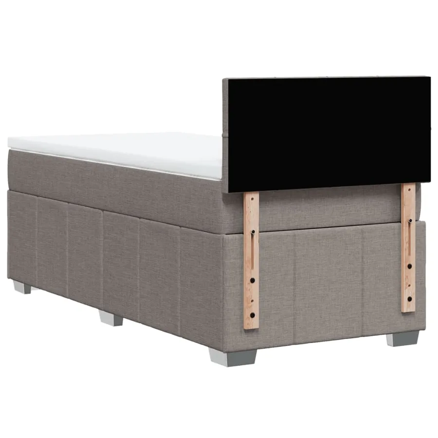 Sommier à lattes de lit avec matelas Taupe 90x190 cm Tissu - 6
