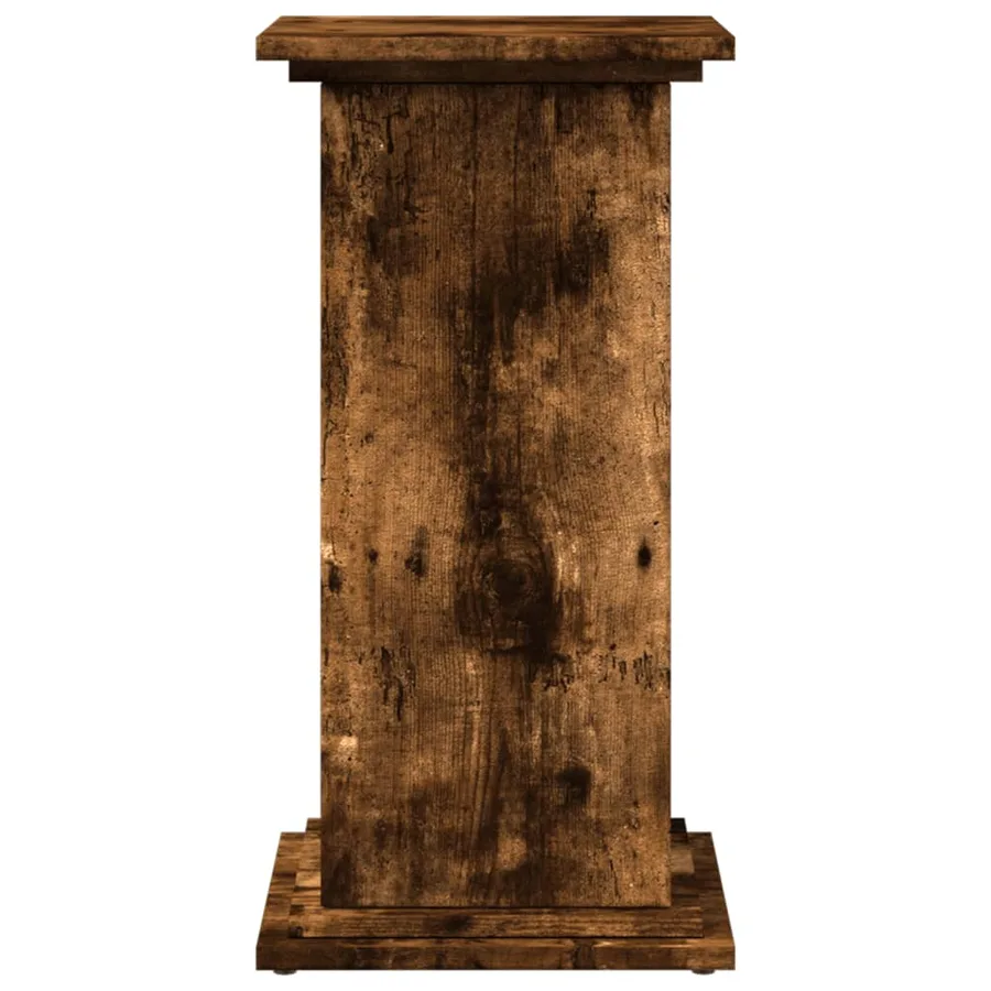 Piédestal avec rangement chêne fumé 31x30x60 cm bois ingénierie - 5