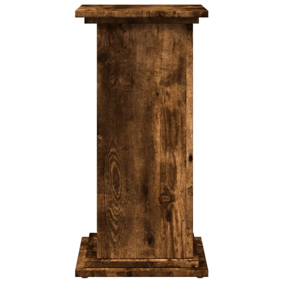 Piédestal avec rangement chêne fumé 31x30x60 cm bois ingénierie - 7