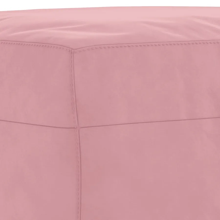 Ensemble de canapés 3 pcs avec coussins rose velours - 8