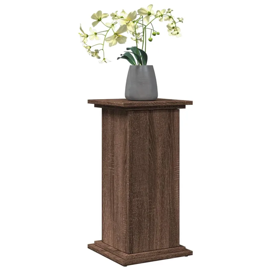 Piédestal avec rangement chêne marron bois d'ingénierie - 7