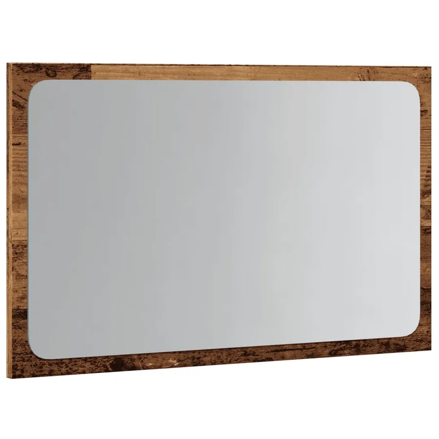 Miroir de salle de bain avec lumière LED vieux bois 60x8,5x38cm - 5