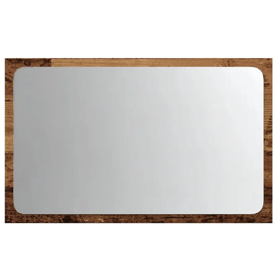 Miroir de salle de bain avec lumière LED vieux bois 60x8,5x38cm - 6