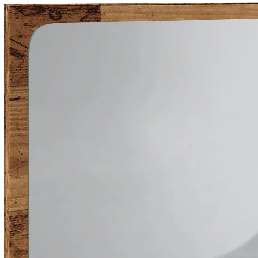 Miroir de salle de bain avec lumière LED vieux bois 60x8,5x38cm - 9