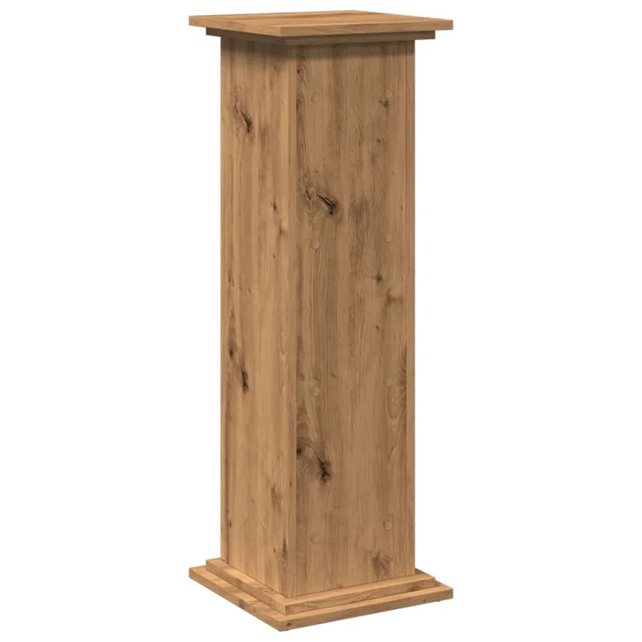 Piédestal avec rangement chêne artisanal bois d'ingénierie - 5