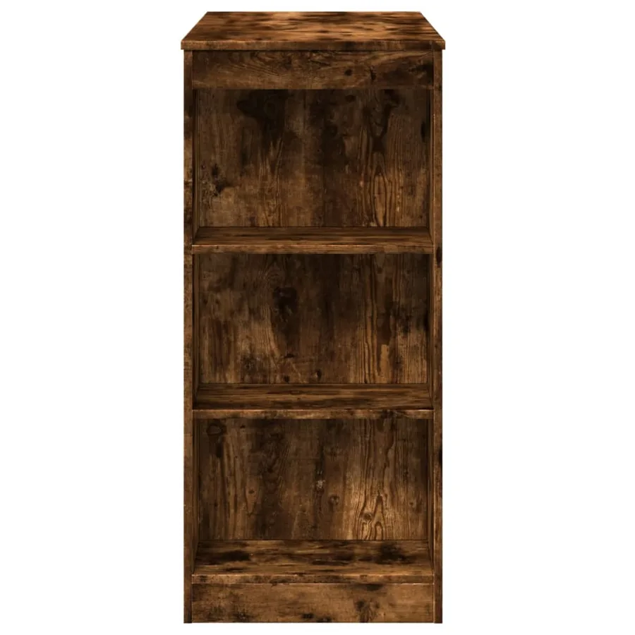 Table de bar avec étagères chêne fumé bois d'ingénierie - 5